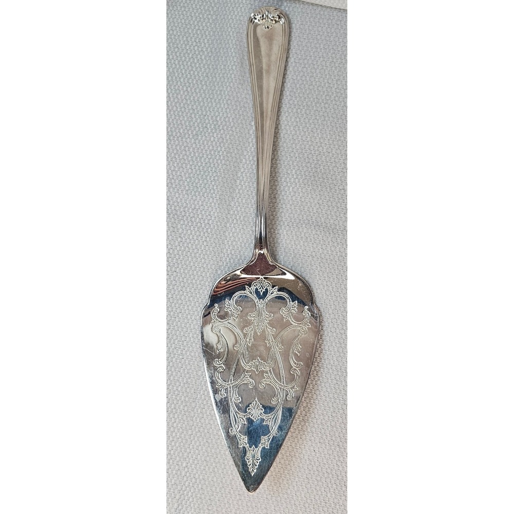 VTG Gorham Heritage Silverplate Pie Cake Server Engraved Scroll Victorian 11.25"